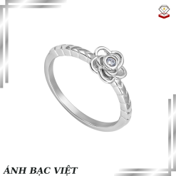 nhẫn bạc bông hoa