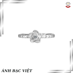 nhẫn bạc bông hoa