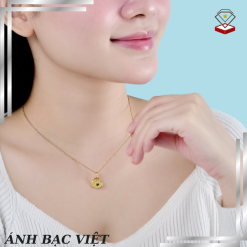 Mặt dây chuyền Vàng 10K Đính đá Sapphire