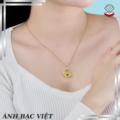 Mặt dây chuyền Vàng 10K Đính đá Sapphire