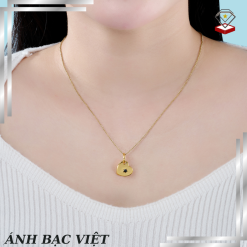 Mặt dây chuyền Vàng 10K Đính đá Sapphire
