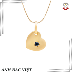 Mặt dây chuyền Vàng 10K Đính đá Sapphire