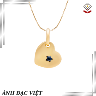 Mặt dây chuyền Vàng 10K Đính đá Sapphire