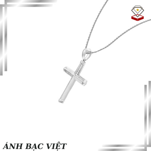 Mặt dây chuyền Kim cương Vàng Trắng 14K