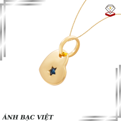 Mặt dây chuyền Vàng 10K Đính đá Sapphire